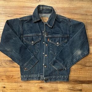 Vintage 70s Kids Blue Trucker Jean Jacket